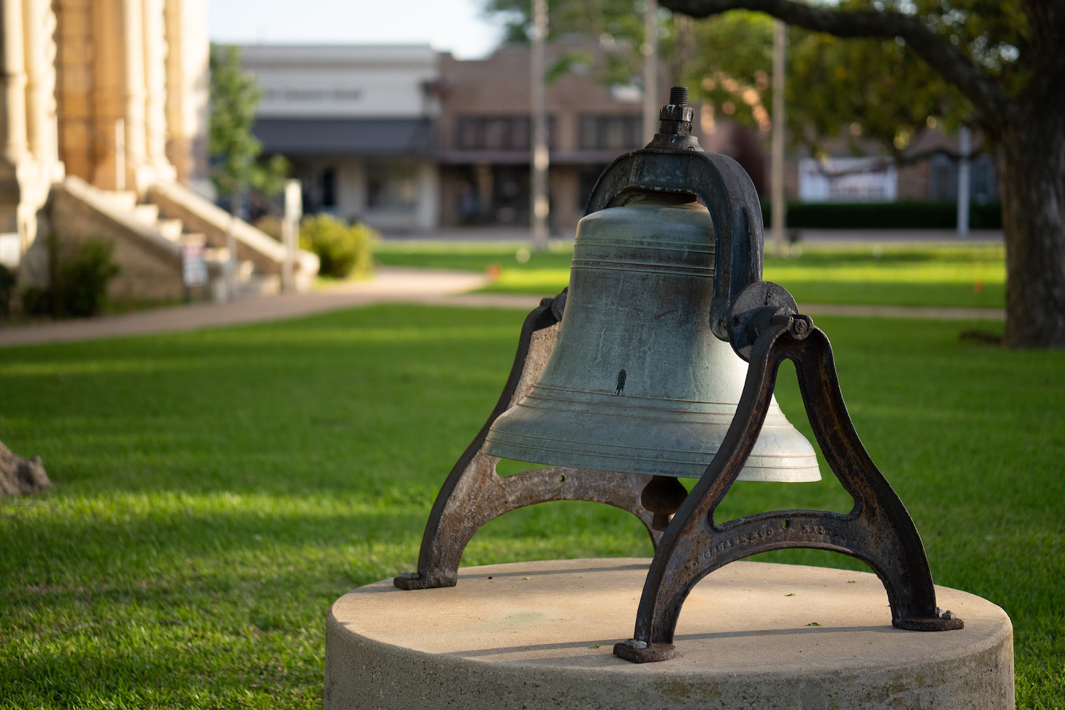 Historical bell at the courthouse